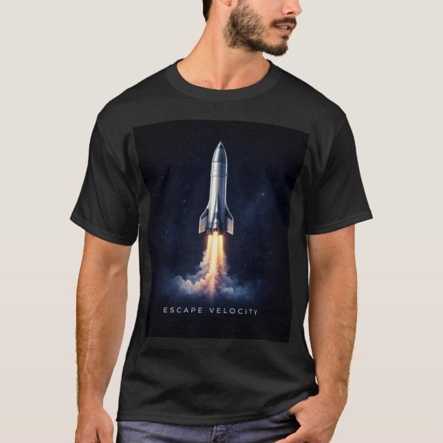 Space T-Shirt with Inspirational Quote (Framsida)