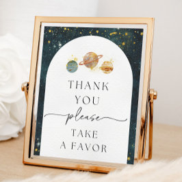 Space-Tack-tecken | Undertecknande av favoritutrym Poster