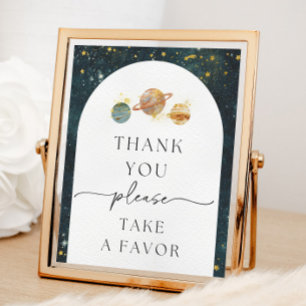 Space-Tack-tecken Undertecknande av favoritutrym Poster