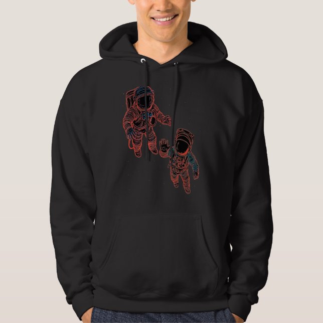 Space Tävling Astronauter Hoodie (Framsida)