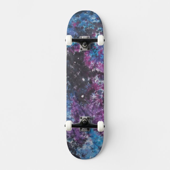 Space Tie Dye Mini Skateboard Bräda 18,5 Cm (Framsida)