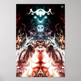 Space Totem - mönster pareidolia Poster