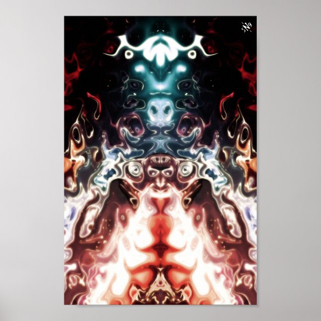Space Totem - mönster pareidolia Poster (Framsidan)
