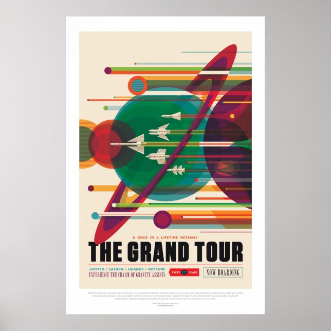 Space Tourism Advert - Solar System Grand Tour Tou Poster (Framsidan)