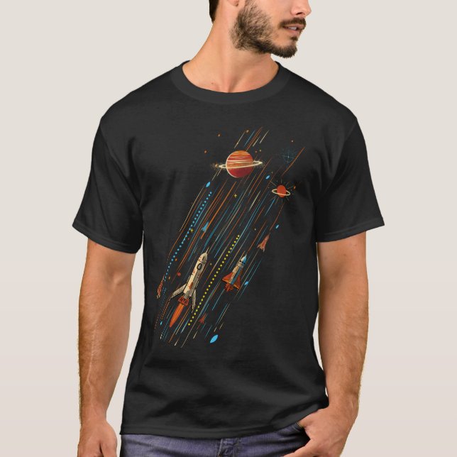 Space Travel är Coola T Shirt (Framsida)