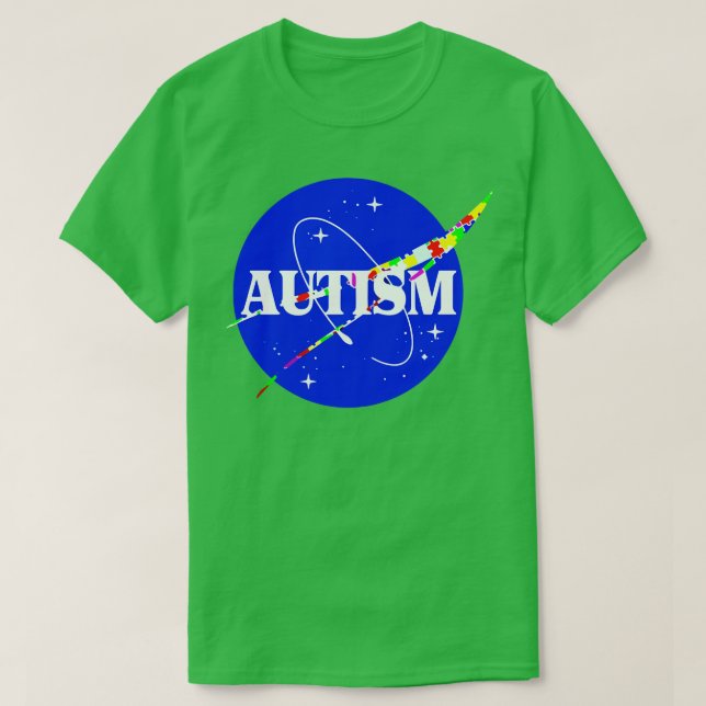 Space Travel Autism T Shirt (Design framsida)
