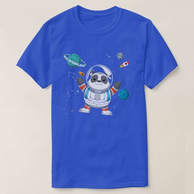 Space Travel China Zoo Animal Universe Panda Astro T Shirt (Design framsida)