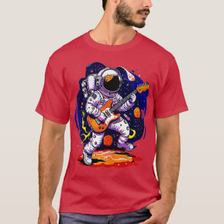 Space Traveler på distant Planet med Guitar Tank T Shirt