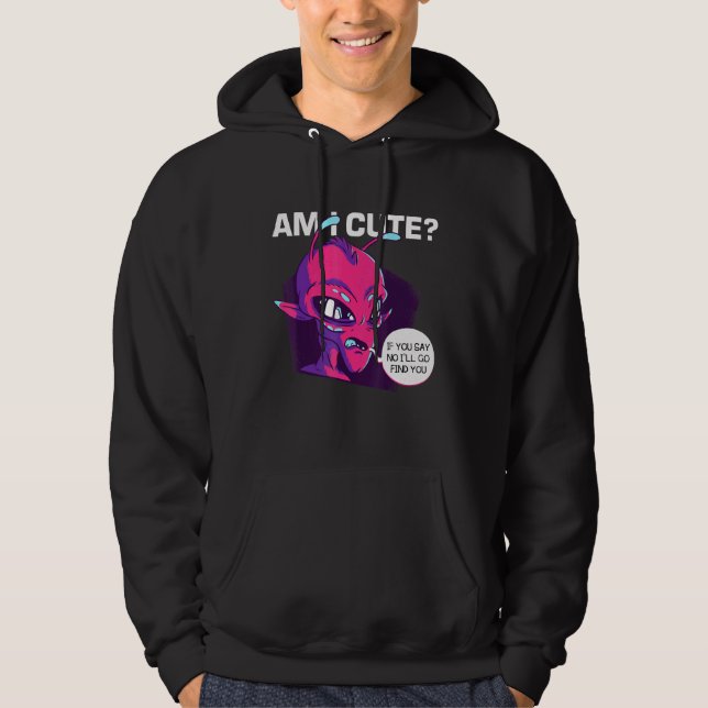 Space Ufo Abduction Alien Believer Tee Hoodie (Framsida)
