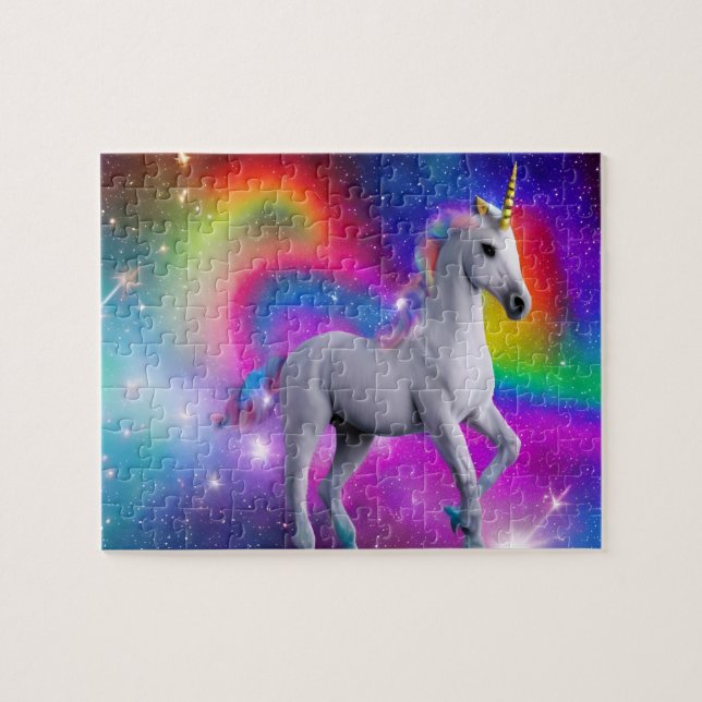 Space Unicorn Jigszle Puzzle Pussel (Horisontell)