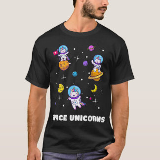 Space Unicorns Astronaut Funny Astronomy Älskare T Shirt