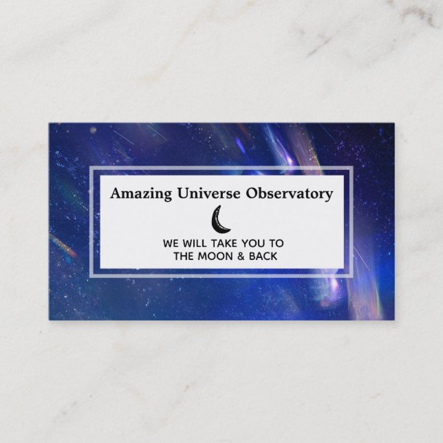 *~* Space Universe Asteroids Comets Cosmos Visitkort (Framsida)
