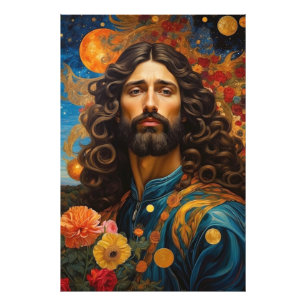 *~* Space Universe Earth AP50 Handsome Man Fototryck