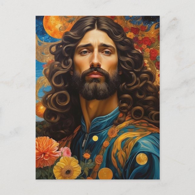 *~* Space Universe Earth AP50 Handsome Man Vykort (Framsida)