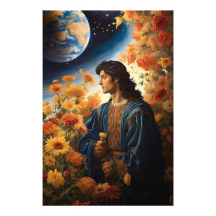 *~* Space Universe Heal AP50 Young Man Fototryck