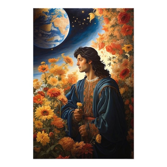 *~* Space Universe Heal AP50 Young Man Fototryck (Framsidan)