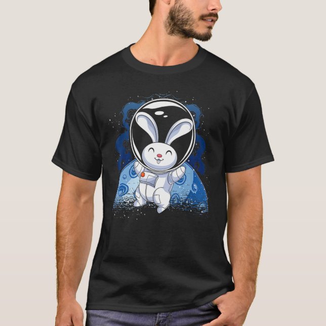 Space Universe Rabbit Animal Science Bunny Astron T Shirt (Framsida)