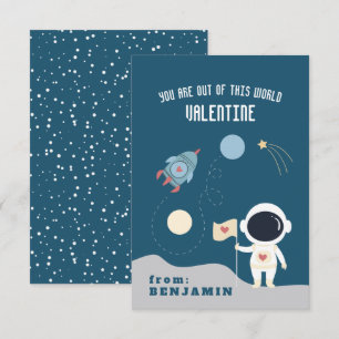 Space Valentine Anteckningskort