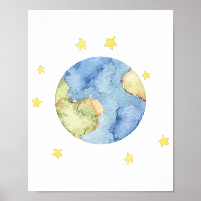 Space wall decor, Earth wall decor poster (Framsidan)