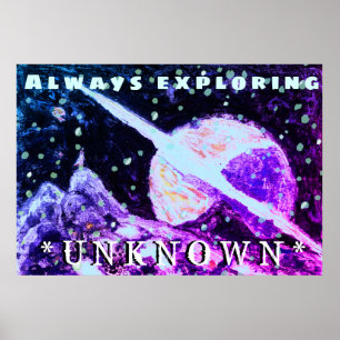 Space Wanderer Exploring Unknown Poster Art Print