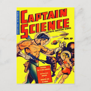 Space Warrior Vintage Science fiction Tecknad Vykort