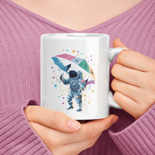 Space Weather Abstrakt Astronaut Star Storm Kaffemugg (Skapare uppladdad)