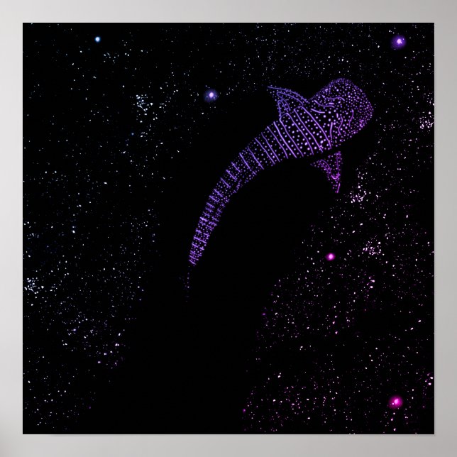 Space Whale Shark Poster (Framsidan)