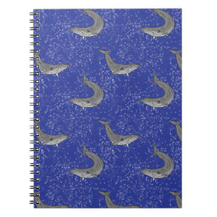 Space Whales Notebook Starry Himmel Art Whale Jour Anteckningsbok
