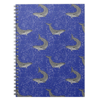 Space Whales Notebook Starry Himmel Art Whale Jour Anteckningsbok