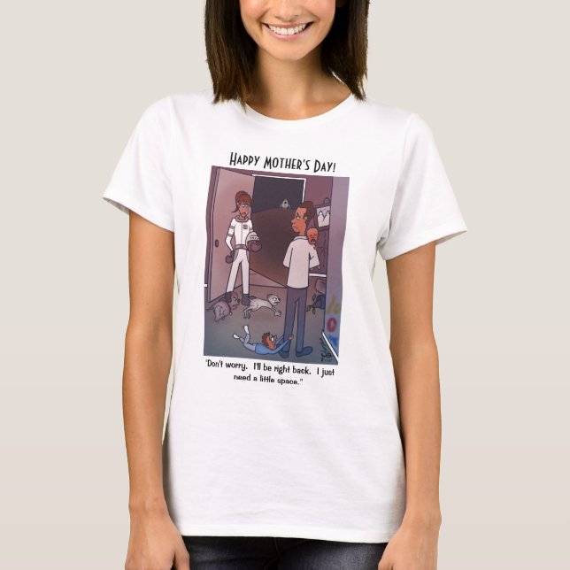 Space White T-Shirt (Framsida)