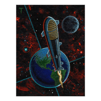 Space X Starship Fototryck