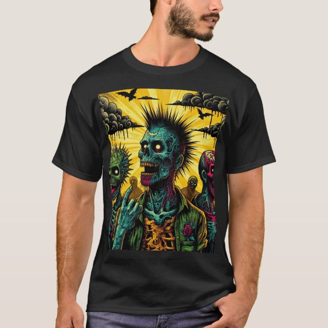 Space Zombie Apocalypse T Shirt (Framsida)