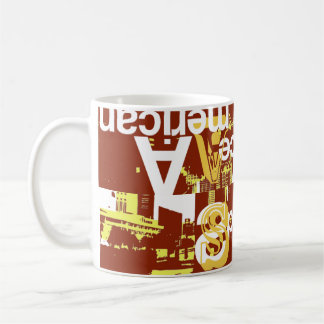 SpaceAmerican i rött Kaffemugg