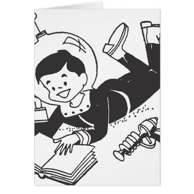 Spaceboy Hälsningskort (Framsidan)