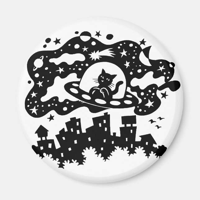Spacecat magnet (Framsidan)
