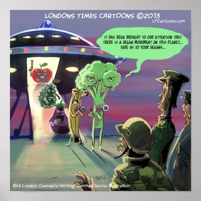 Spaced Out Vegans-Poster Poster (Framsidan)