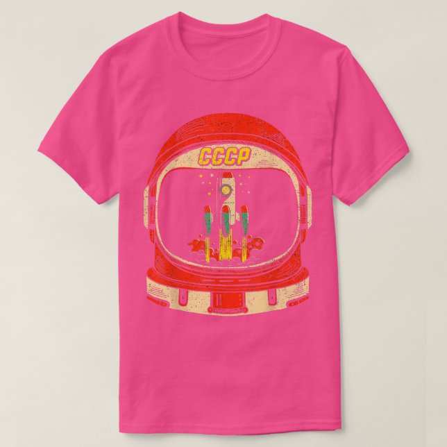 Spaceflight Sovjetunionen CCCP Cosmonaut Astronaut T Shirt (Design framsida)