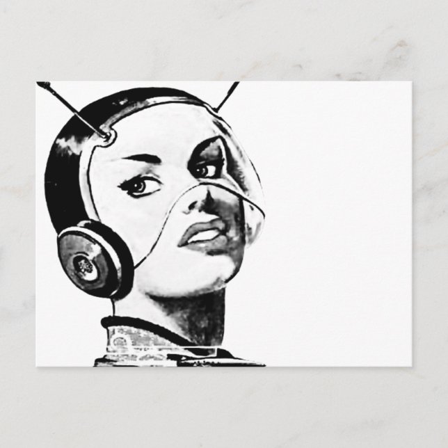 Spacegirl Vykort (Framsida)
