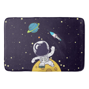 Spaceman Astronaut Exploring Rymden Badrumsmatta