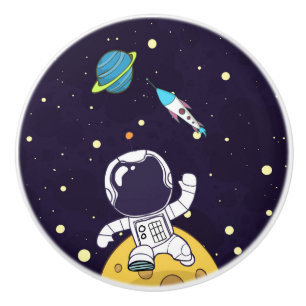 Spaceman Astronaut Exploring Rymden Knopp