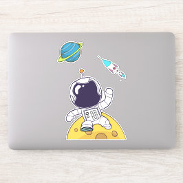 Spaceman Astronaut Flytande i Rymden Klistermärken