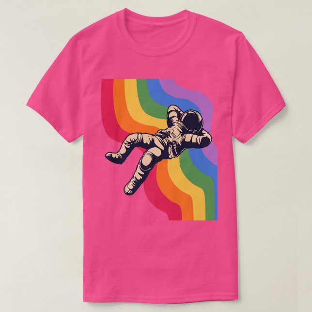 Spaceman, Astronaut on a rainbow, Pride Month, Rai T Shirt (Design framsida)