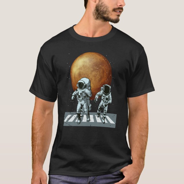 Spaceman  Astronauts Astonomy Space Mars Planet T Shirt (Framsida)