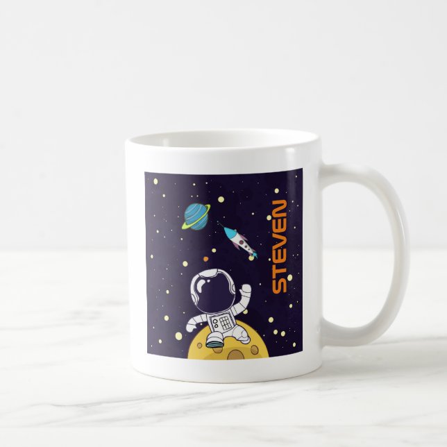 Spaceman Exploring Rymden Kaffemugg (Höger)