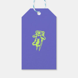 Spaceman Gift Märkre Presentetikett