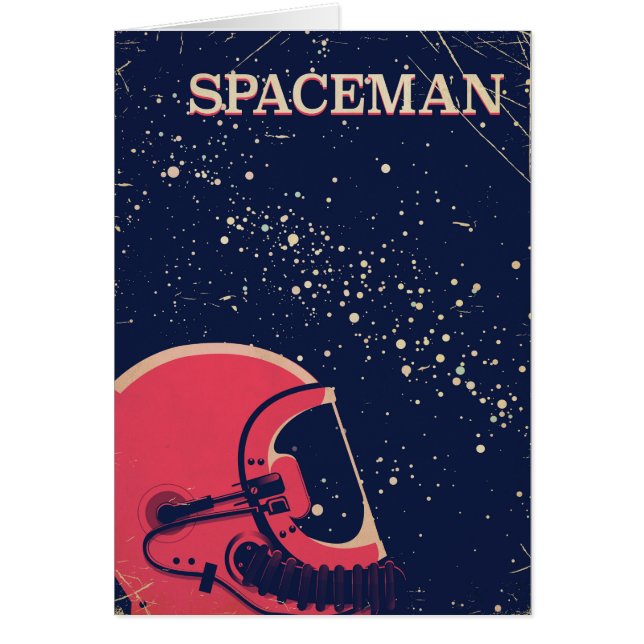 Spaceman Hälsningskort (Framsidan)