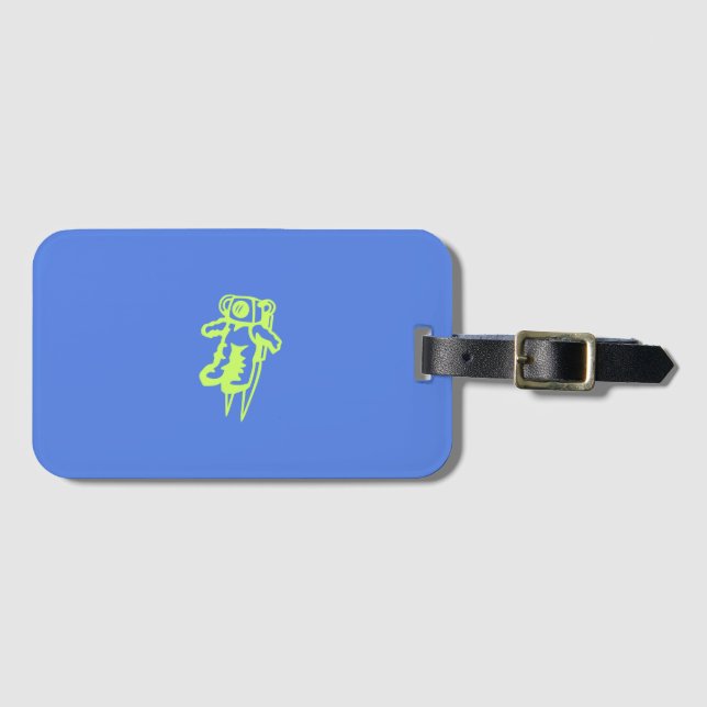 Spaceman Luggage Tag Bagagebricka (Framsida horisontal)
