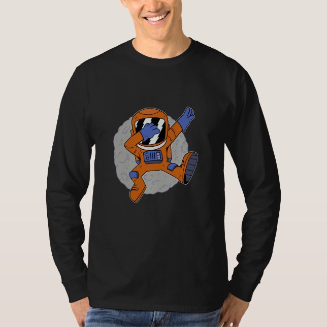 spaceman space astronaut dab dabbing t shirt (Framsida)