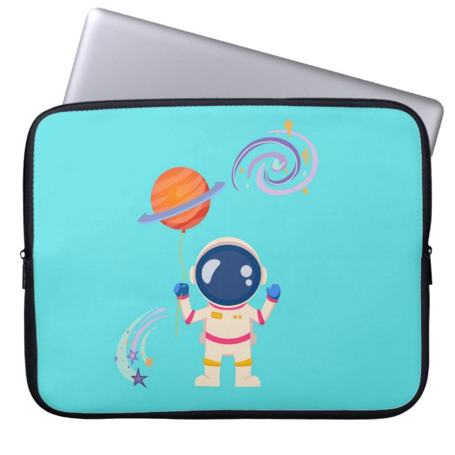 Spaceman tecknad äventyr. laptop fodral (Framsidan)