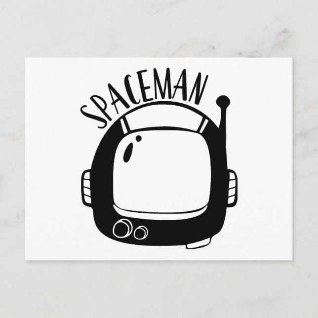 Spaceman Vintage Helg Vykort (Framsida)